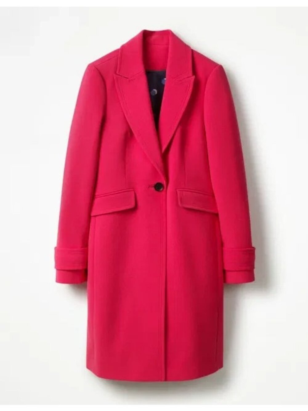 Boden Womens Aileen Overcoat Coat UK 8 US 4 Pink Single Breasted T0094 NWOT